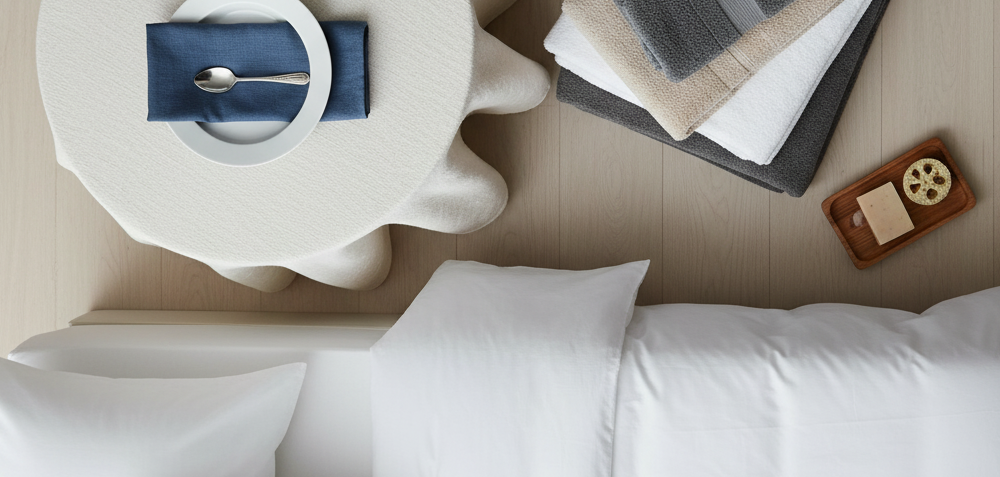 Bed, bath, and table linen products